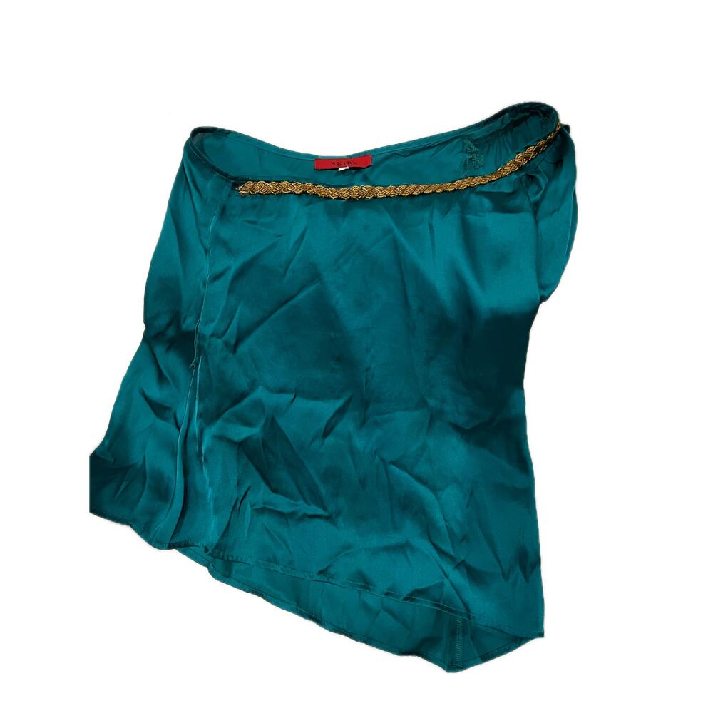 Akira Chicago Red Label Green Blouse Womans S